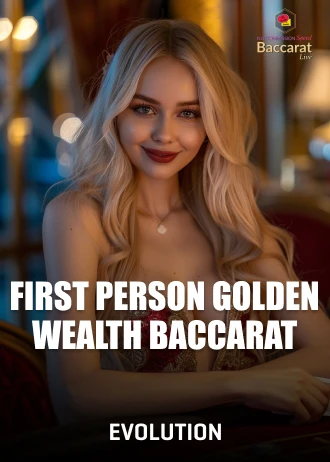 FirstPersonGoldenWealthBaccarat Live Casino Game Evolution